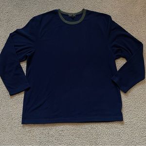Fleece Long-Sleeve Shirt from Club Room in Blue | XL Men’s